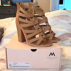 Caged heeled sandals